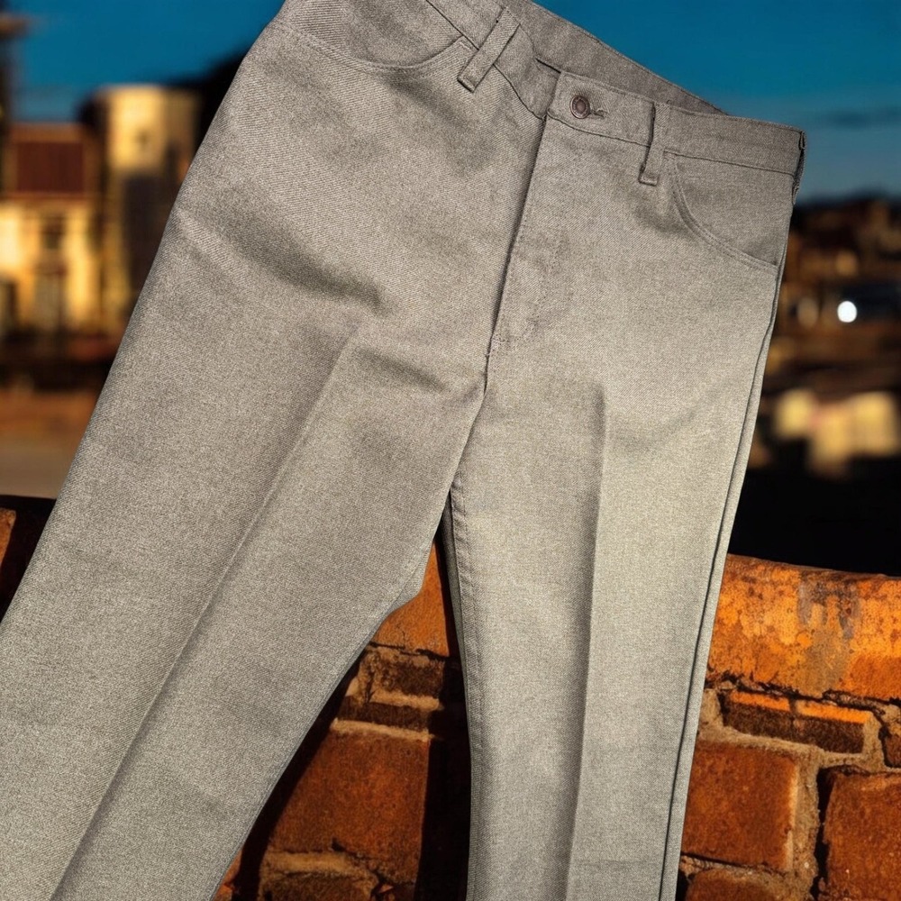 Vintage Wrangler Pants Mens 34x30 (32) Heather Regular Wrancher Dress Slacks 70s